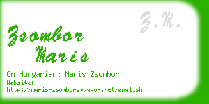 zsombor maris business card